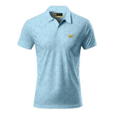 Jack Nicklaus Men's Printed Golf Polo T-Shirt - Speckles Sky Blue