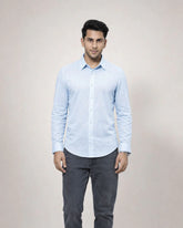 ZYBE Breeze Blue Linen Shirt