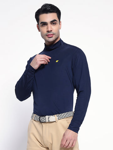 Jack Nicklaus Mock Neck Full Sleeves Polos