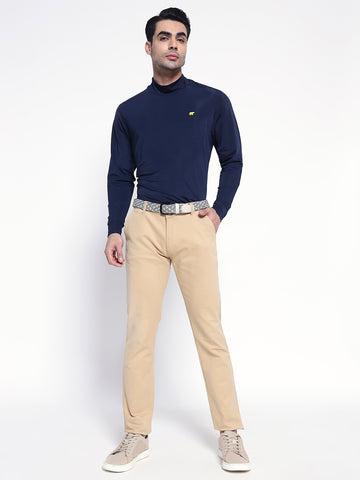 Jack Nicklaus Mock Neck Full Sleeves Polos
