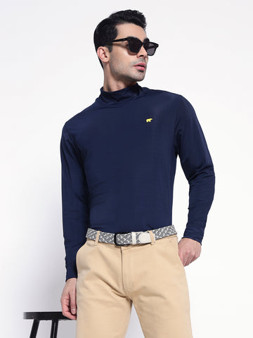 Jack Nicklaus Mock Neck Full Sleeves Polos