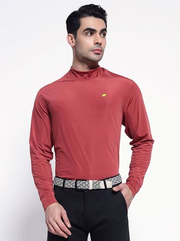 Jack Nicklaus Mock Neck Full Sleeves Polos