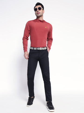 Jack Nicklaus Mock Neck Full Sleeves Polos