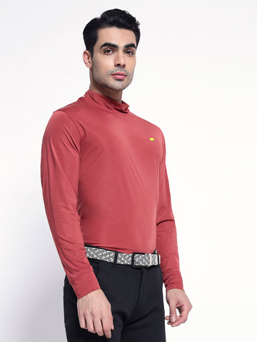 Jack Nicklaus Mock Neck Full Sleeves Polos