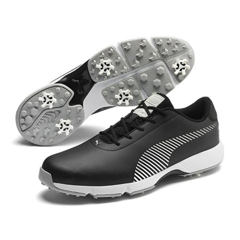 Puma Men’s Drive Fusion Tech MD Spiked Golf Shoes - Black/Silver