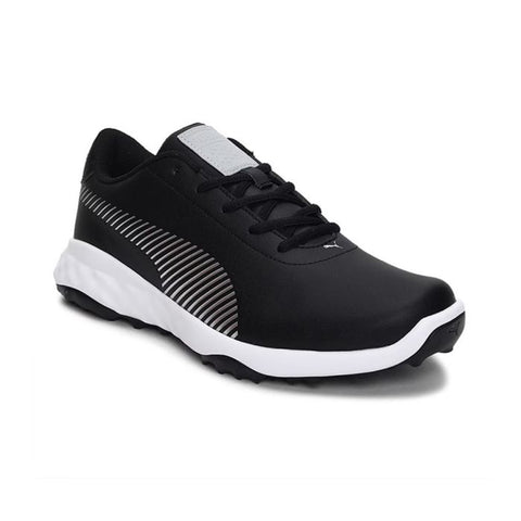 Puma Men’s Grip Fusion Pro MD Spikeless Golf Shoes - Black/Silver