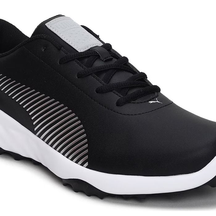 Puma Men’s Grip Fusion Pro MD Spikeless Golf Shoes - Black/Silver