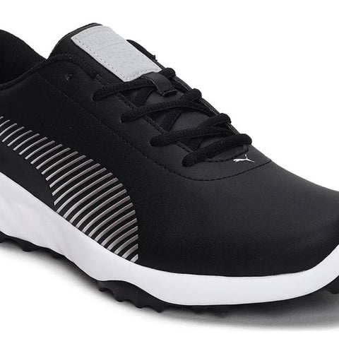 Puma Men’s Grip Fusion Pro MD Spikeless Golf Shoes - Black/Silver