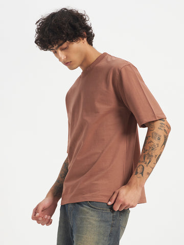 Oversized Essential T-Shirt For Men Rose Taupe