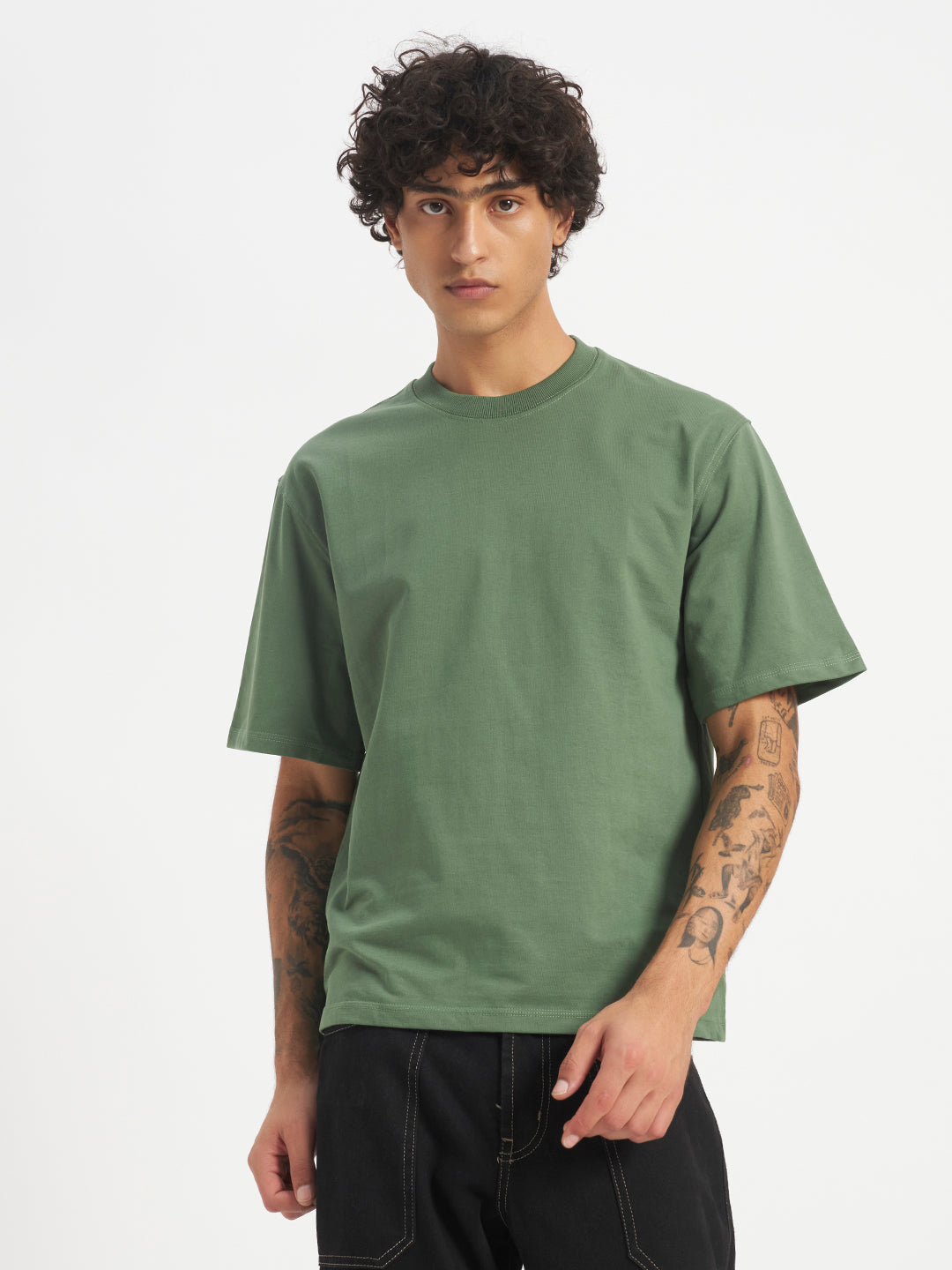 Oversized Essential T-Shirt For Men Sage Green