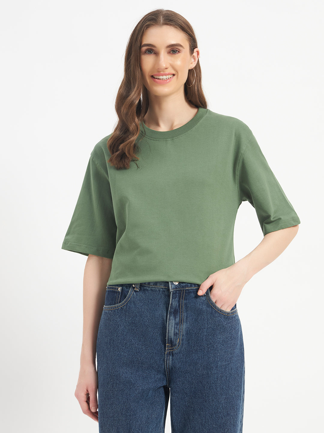 Oversized Essential T-Shirt For Men Sage Green