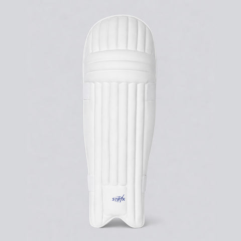 STRYK Cricket Batting Leg Guards for Men | Premium PU Facing | High Density Foam Padding | Lightweight & Comfortable Fit | White