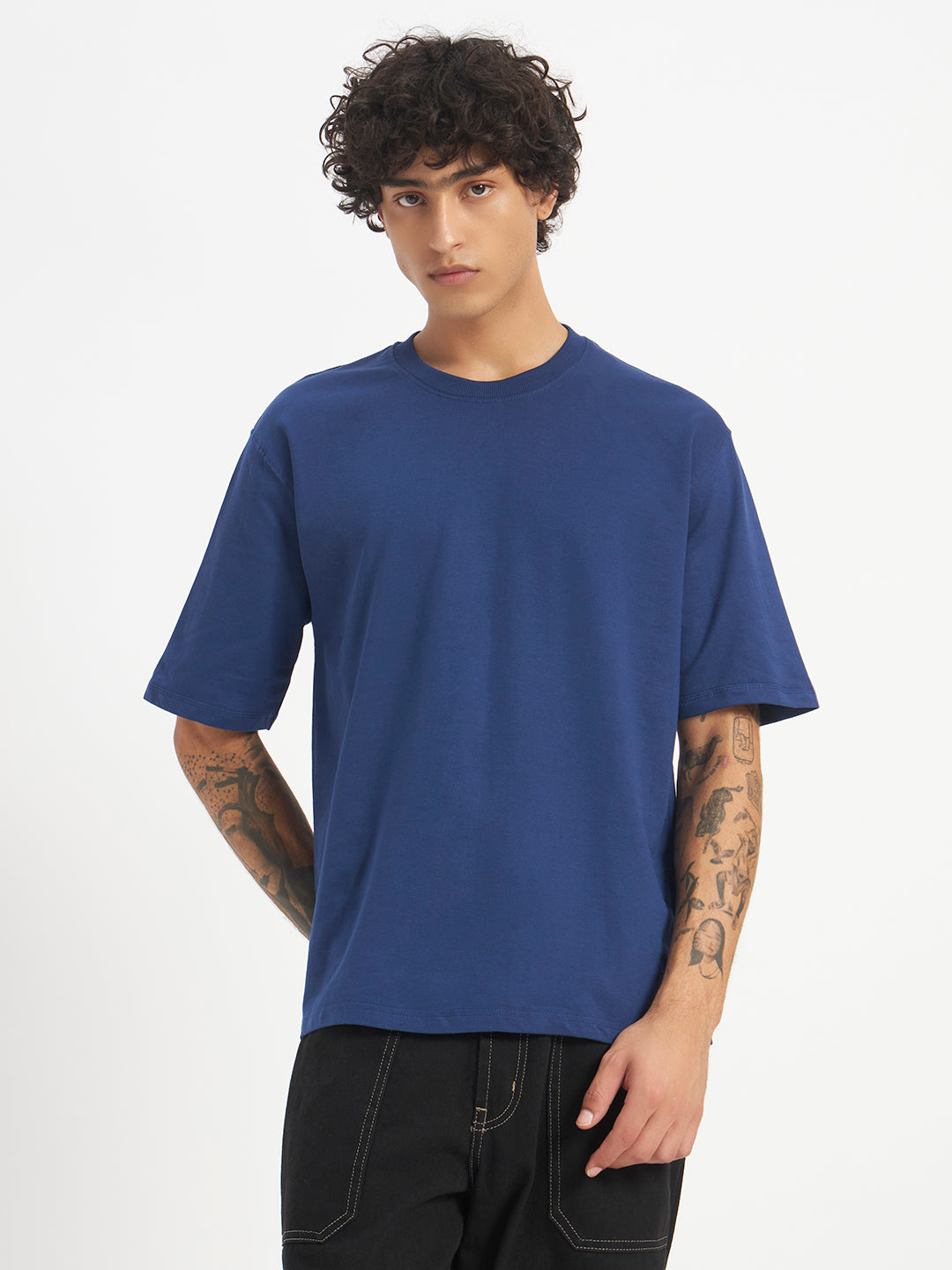 Oversized Essential T-Shirt For Men Cobalt Blue