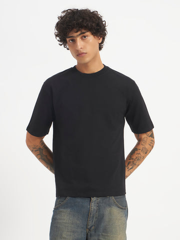 Oversized Essential T-Shirt For Men Washed Black
