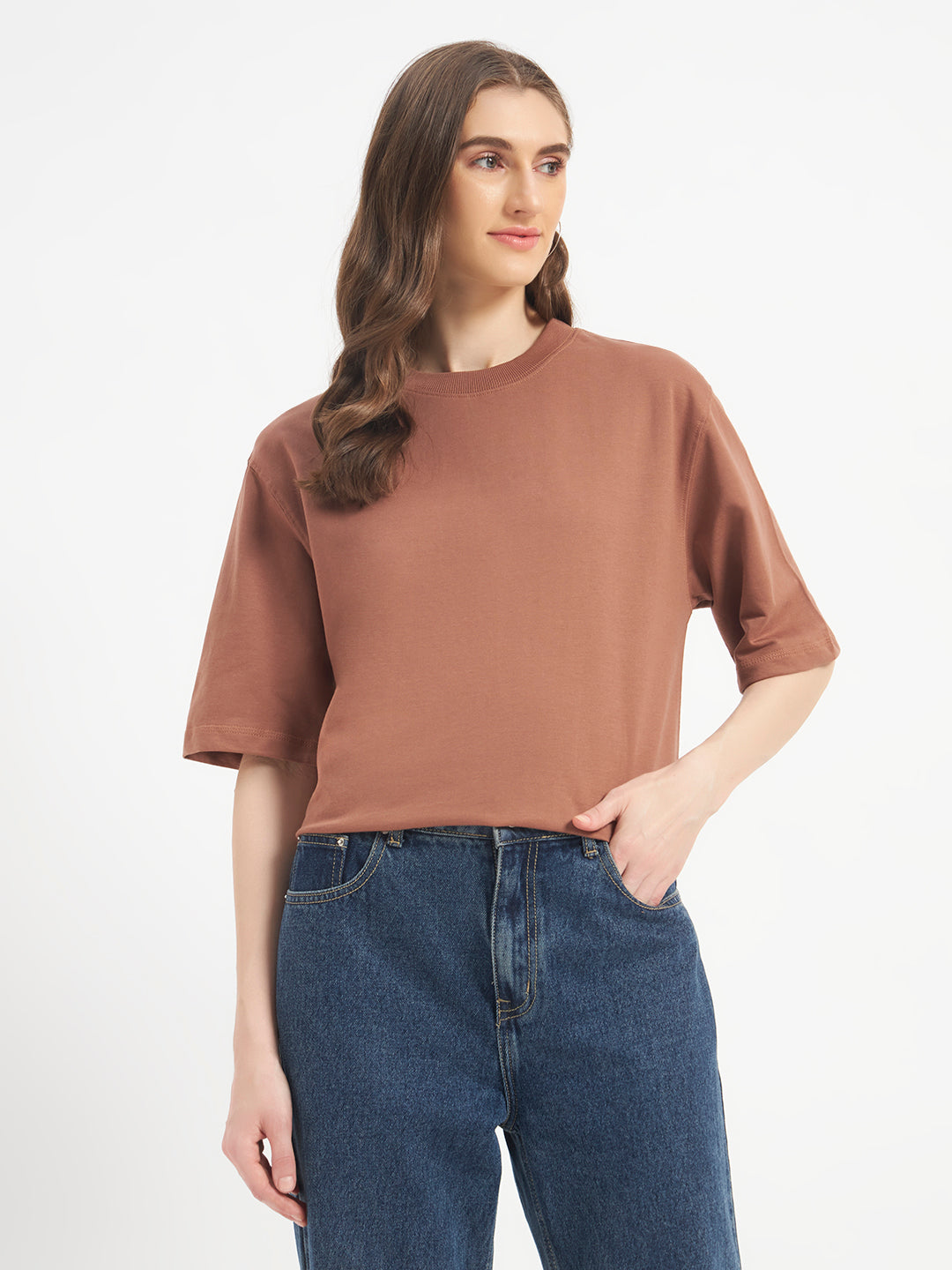 Oversized Essential T-Shirt For Women Rose Taupe