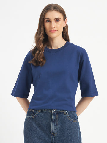 Oversized Essential T-Shirt For Women Cobalt Blue