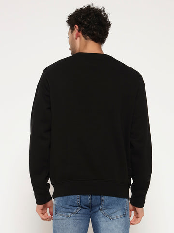 ZYBE Solid Crew Neck Sweatshirt for Men