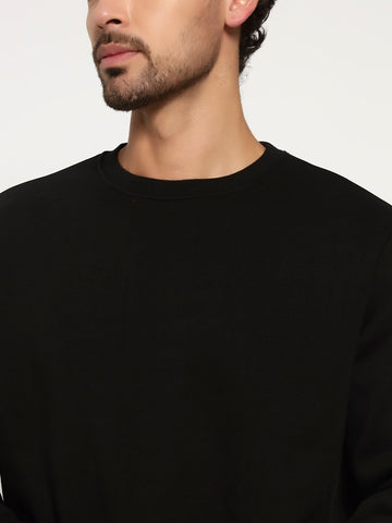 ZYBE Solid Crew Neck Sweatshirt for Men