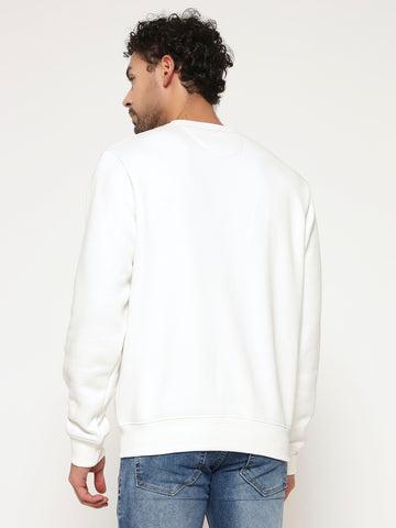 ZYBE Solid Crew Neck Sweatshirt for Men