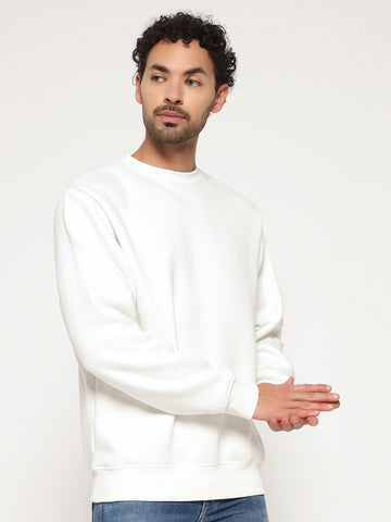 ZYBE Solid Crew Neck Sweatshirt for Men