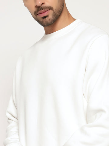 ZYBE Solid Crew Neck Sweatshirt for Men