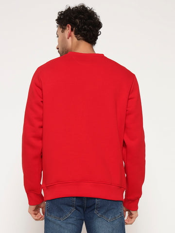 ZYBE Solid Crew Neck Sweatshirt for Men