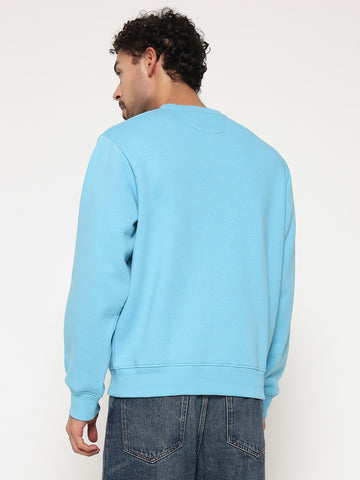 ZYBE Solid Crew Neck Sweatshirt for Men