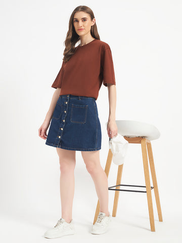 Oversized Essential T-Shirt For Women Cocoa Brown