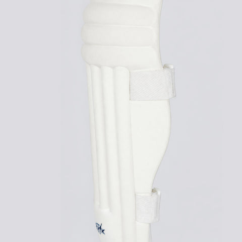 STRYK Cricket Batting Leg Guards for Men | Premium PU Facing | High Density Foam Padding | Lightweight & Comfortable Fit | White