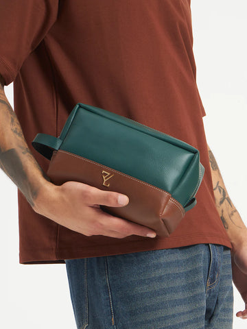 Zybe Signature Leather Pouch Green