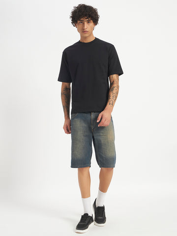 Oversized Essential T-Shirt For Men Washed Black