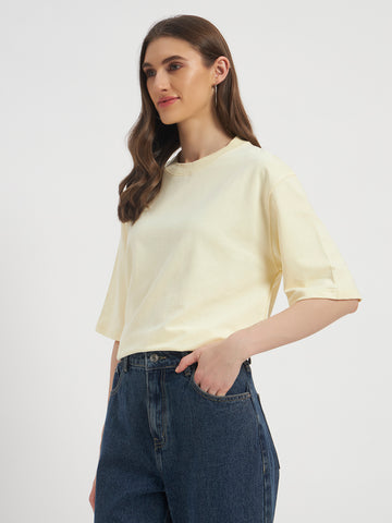 Oversized Essential T-Shirt For Men Ecru