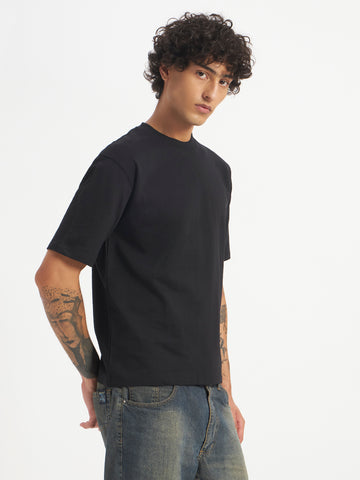 Oversized Essential T-Shirt For Men Washed Black