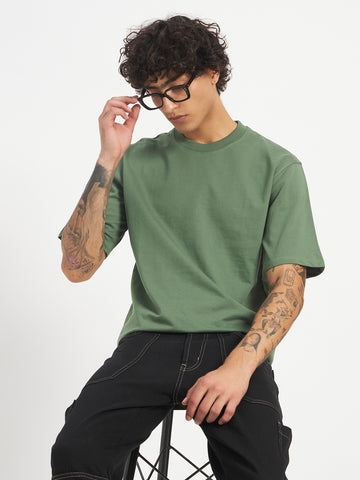 Oversized Essential T-Shirt For Men Sage Green