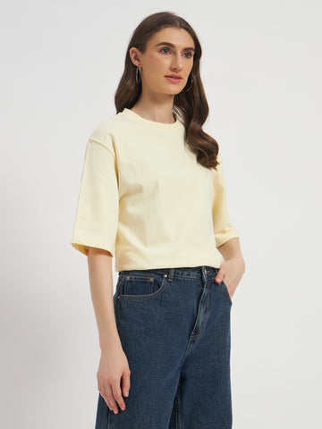 Oversized Essential T-Shirt For Men Ecru