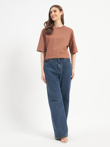 Oversized Essential T-Shirt For Women Rose Taupe