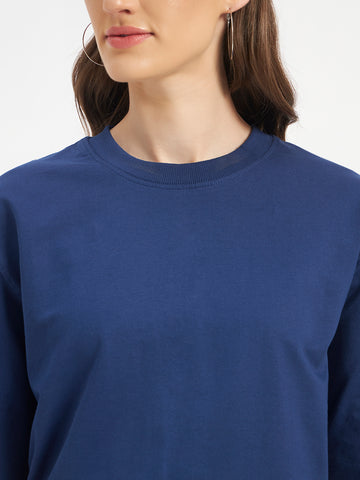 Oversized Essential T-Shirt For Women Cobalt Blue