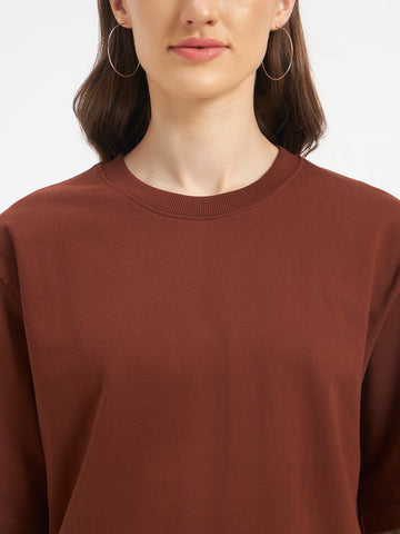 Oversized Essential T-Shirt For Women Cocoa Brown