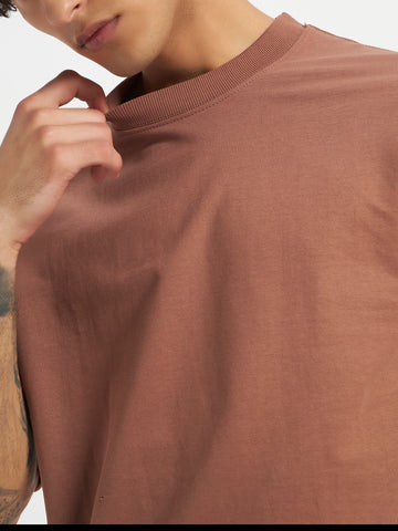 Oversized Essential T-Shirt For Men Rose Taupe
