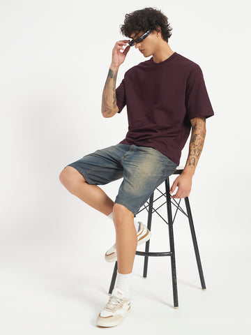 Oversized Essential T-Shirt For Men Dusty Purple
