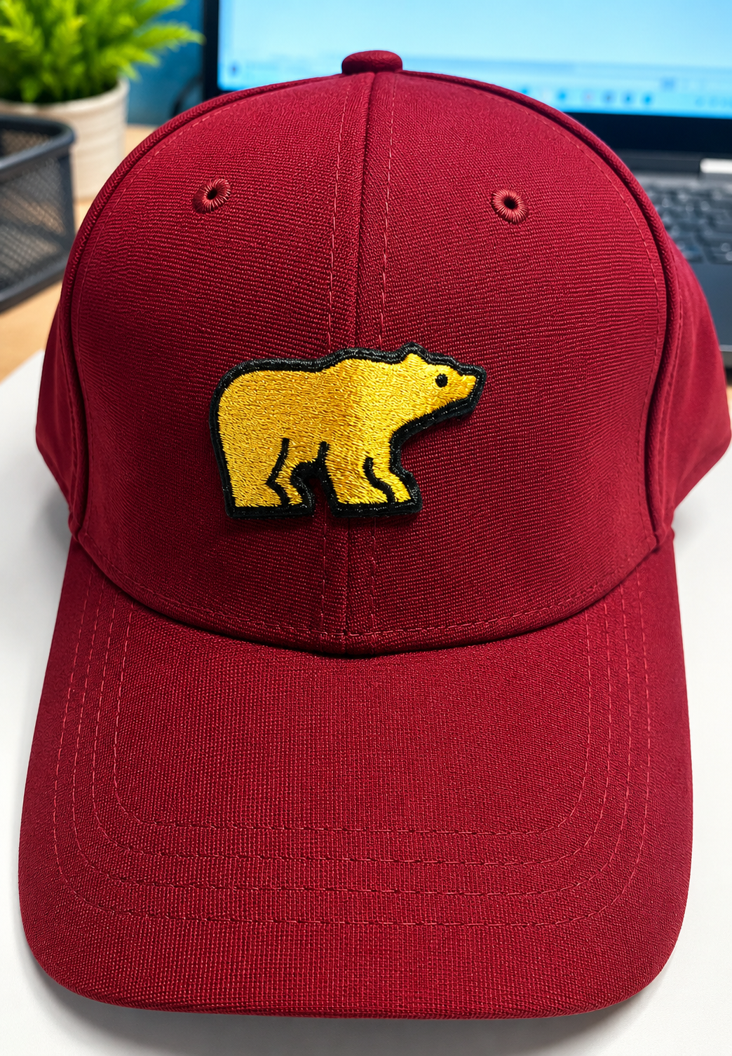 Jack Nicklaus Yellow Bear Embroidered Adjustable Golf Cap