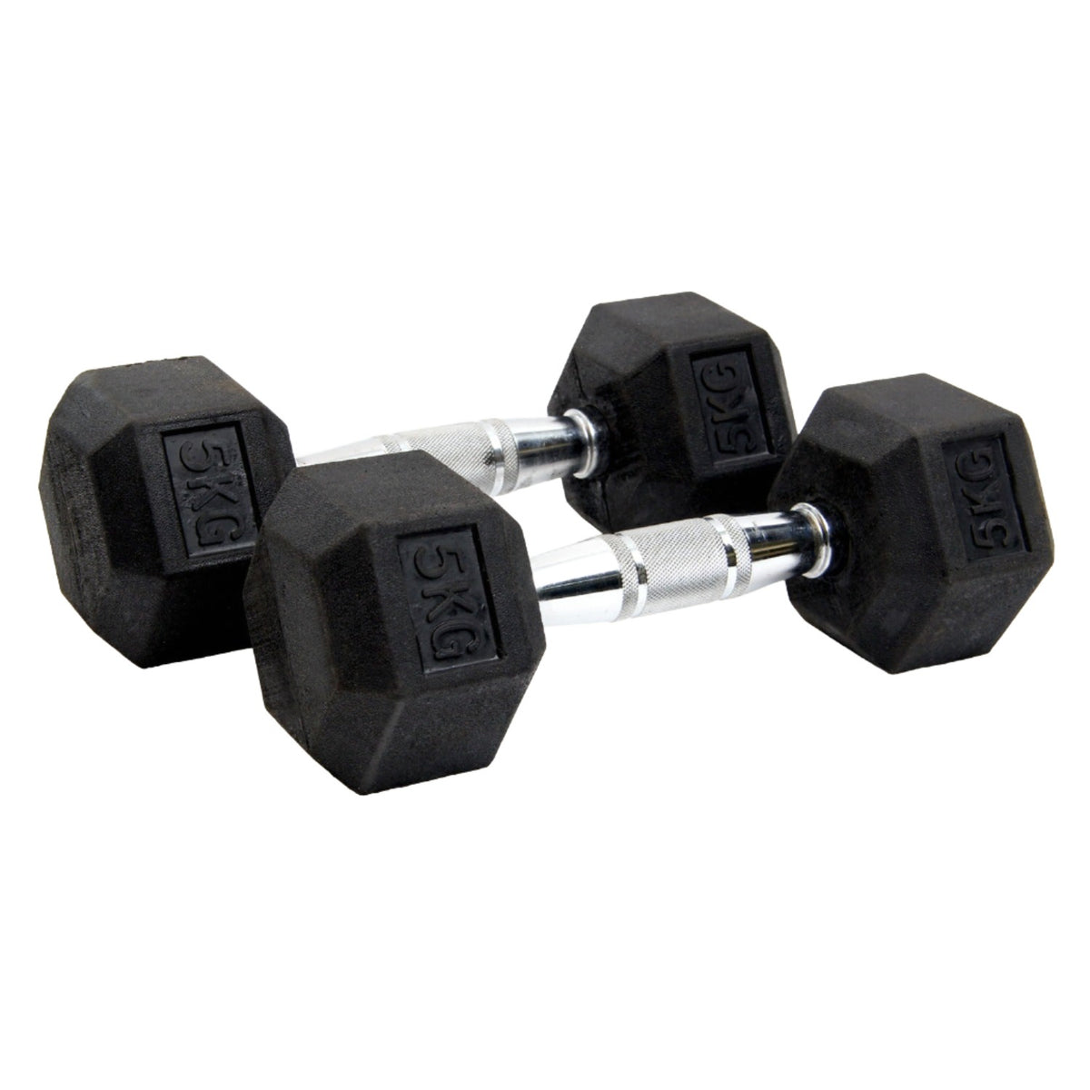 BODYFUEL Hexagonal Rubber Coated Dumbbell I SET OF 2 I