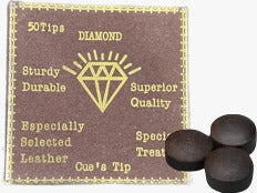 Diamond Leather Cue Tips Available In 9mm, 10mm & 11mm