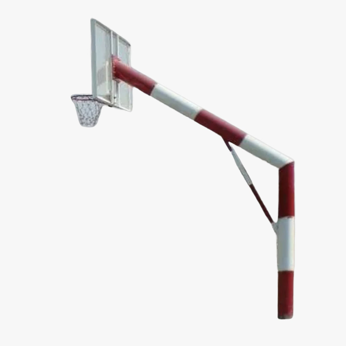 Basketball Pole Fixed 6” Round Pipe 2.2mtr Projection Complete Set