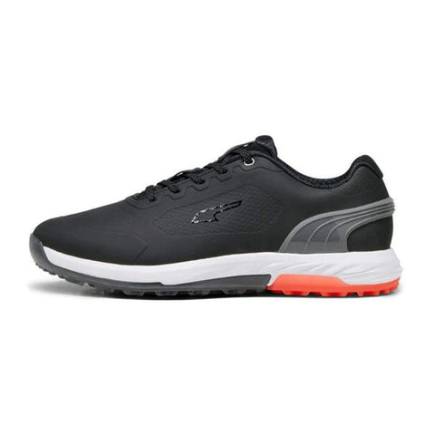 Puma Men’s Alphacat Nitro MD Spikeless Golf Shoes - Black/Quiet Shade/Red Blast