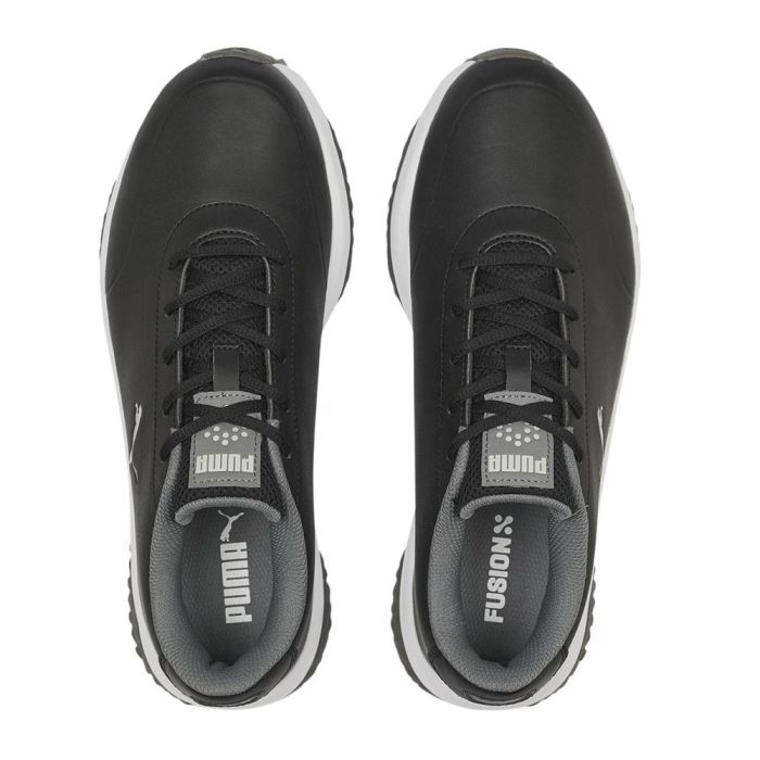 Puma Men’s Fusion Tech SL MD Spikeless Golf Shoes – Black/Quiet Shade