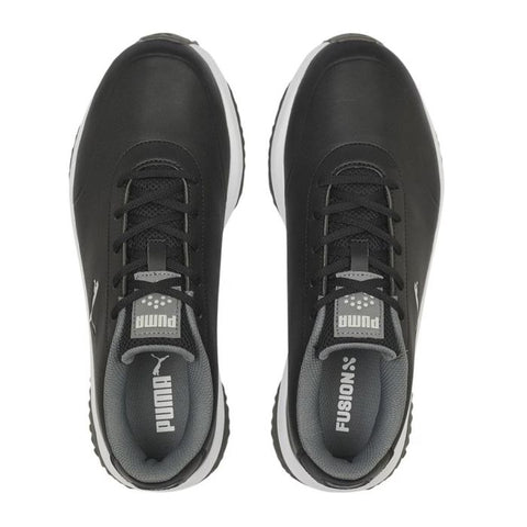Puma Men’s Fusion Tech SL MD Spikeless Golf Shoes – Black/Quiet Shade