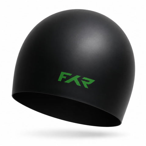 FYR Black Silicone Swimming Cap