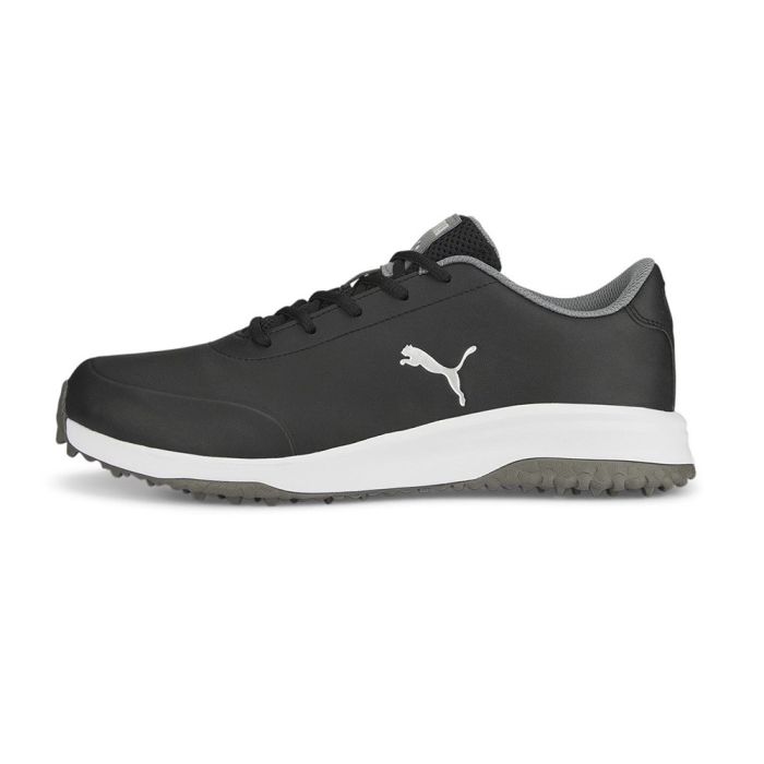 Puma Men’s Fusion Tech SL MD Spikeless Golf Shoes – Black/Quiet Shade