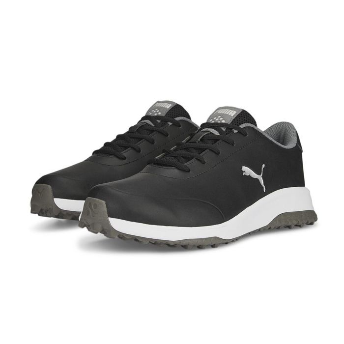 Puma Men’s Fusion Tech SL MD Spikeless Golf Shoes – Black/Quiet Shade